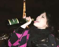 Kennedy Grace consuming alcohol